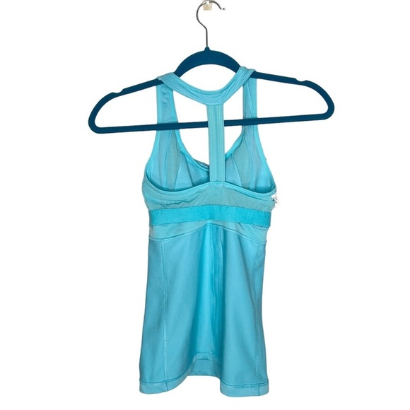 Athleta Stunner Robin Egg Blue T Strap Exercise Tank Top - Picture 10 of 14